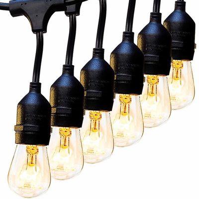 25ft 48ft klare Glühbirne LED G40 Globe Solar LED String Lichter für die Feiertagsdekoration