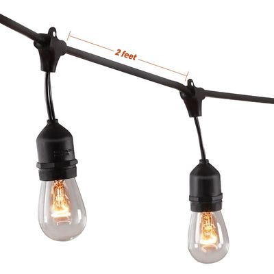 Solarseillampen Außen LED Gürtel String B22 E27 mit IP65 angepasste Größe