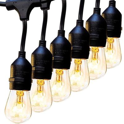 Weihnachts-Stil 48ft S14 LED Edison-Glühlampen String Lichter für Innen-Außen