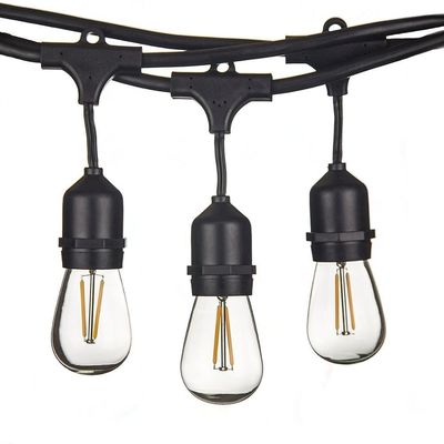 Weihnachts-Stil 48ft S14 LED Edison-Glühlampen String Lichter für Innen-Außen