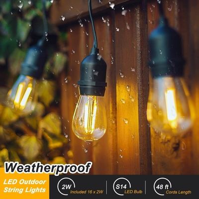 Fabrik 500m Anschluss Solar Led Outdoor String Light Arbeitstemperatur -20-40 C