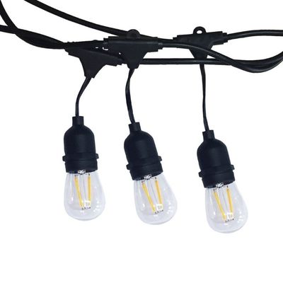 PVC 10M 10 Lampen Außenwasserdichte Lichtkette für Zelte oder Terrassen