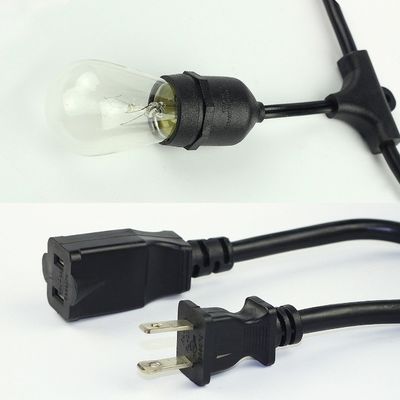 PVC 10M 10 Lampen Außenwasserdichte Lichtkette für Zelte oder Terrassen
