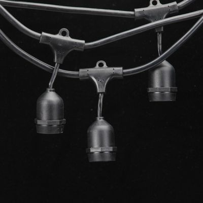 PVC 10M 10 Lampen Außenwasserdichte Lichtkette für Zelte oder Terrassen