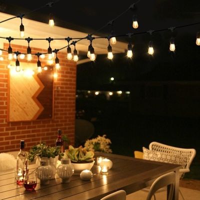 PVC 10M 10 Lampen Außenwasserdichte Lichtkette für Zelte oder Terrassen